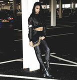 High Waisted Quilted Joggers