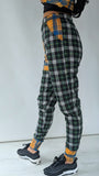 Contrast Check High Waist Jogger