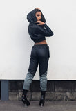 Quilted Crop Hoodie