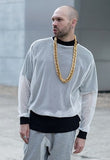 White Mesh Jumper