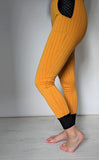 Mustard Pine Stripe Fitted Joggers