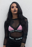 Black Mesh Top