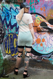 White Mesh Long Tee