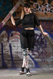 Black Mesh Crop Top