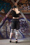 Black Mesh Crop Top