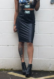 Wet Look Pencil Skirt