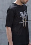 Black Mesh Tee - Tiger 2 Chain