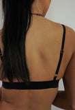 Brown Snakeskin Triangle Bra